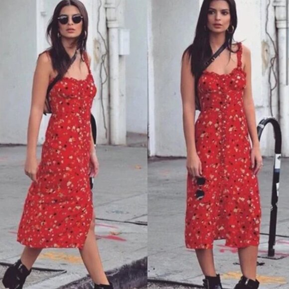 Réalisation Par Juliet Rouge Fleur Dress size X-Small - Picture 2 of 6